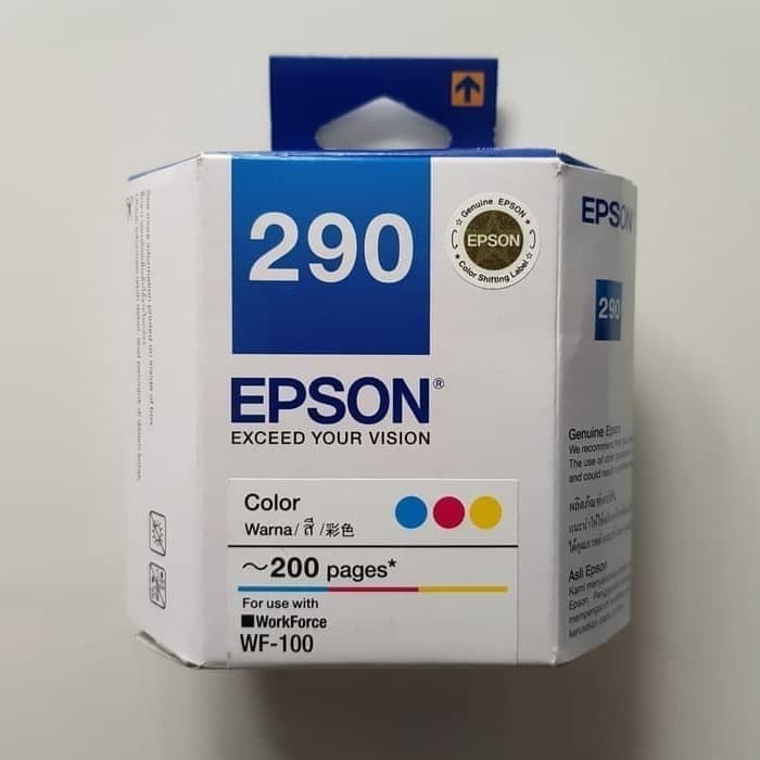 290 WF100 Color Tinta Catridge Epson 100% Original C13T290090