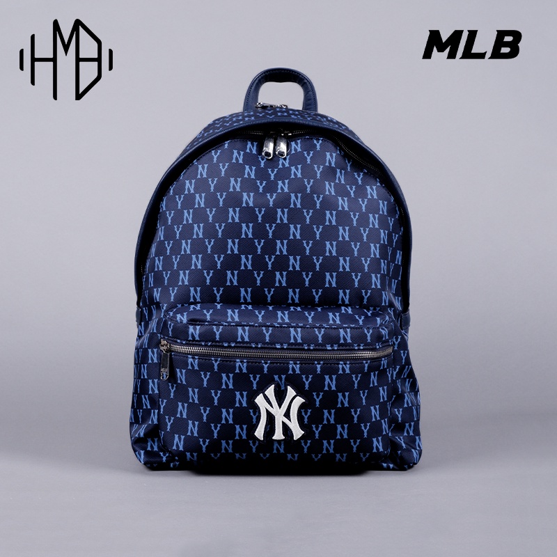 MLB Korea NY Yankees Blue Monogram Backpack Navy
