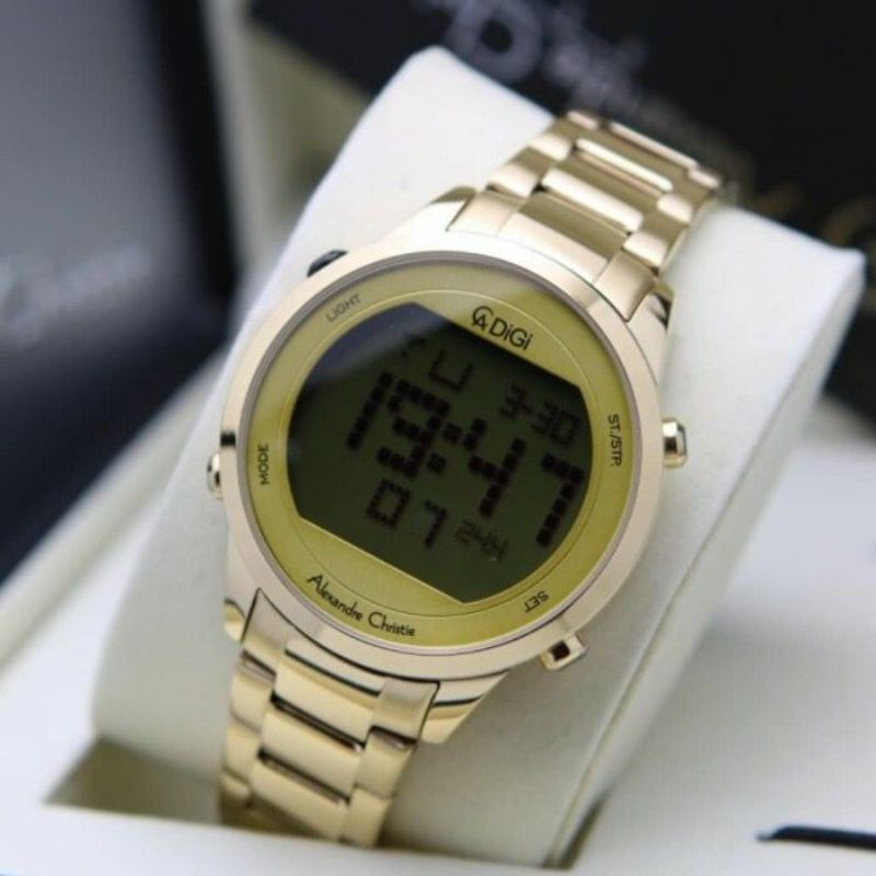 jam tangan alexandre christie wanita digital rantai model terbaru AC 9340