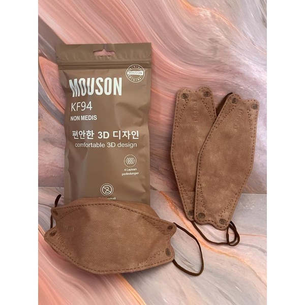 Masker Kf94 Mouson Warna Warni  4 Ply 10pcs / Kf Mouson Warna