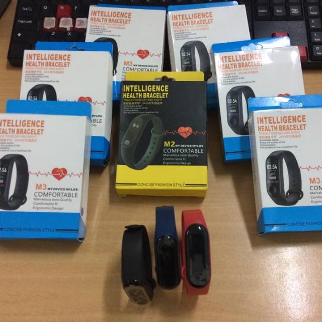 M3 Smartband Jam kesehatan, pengukur detak jantung