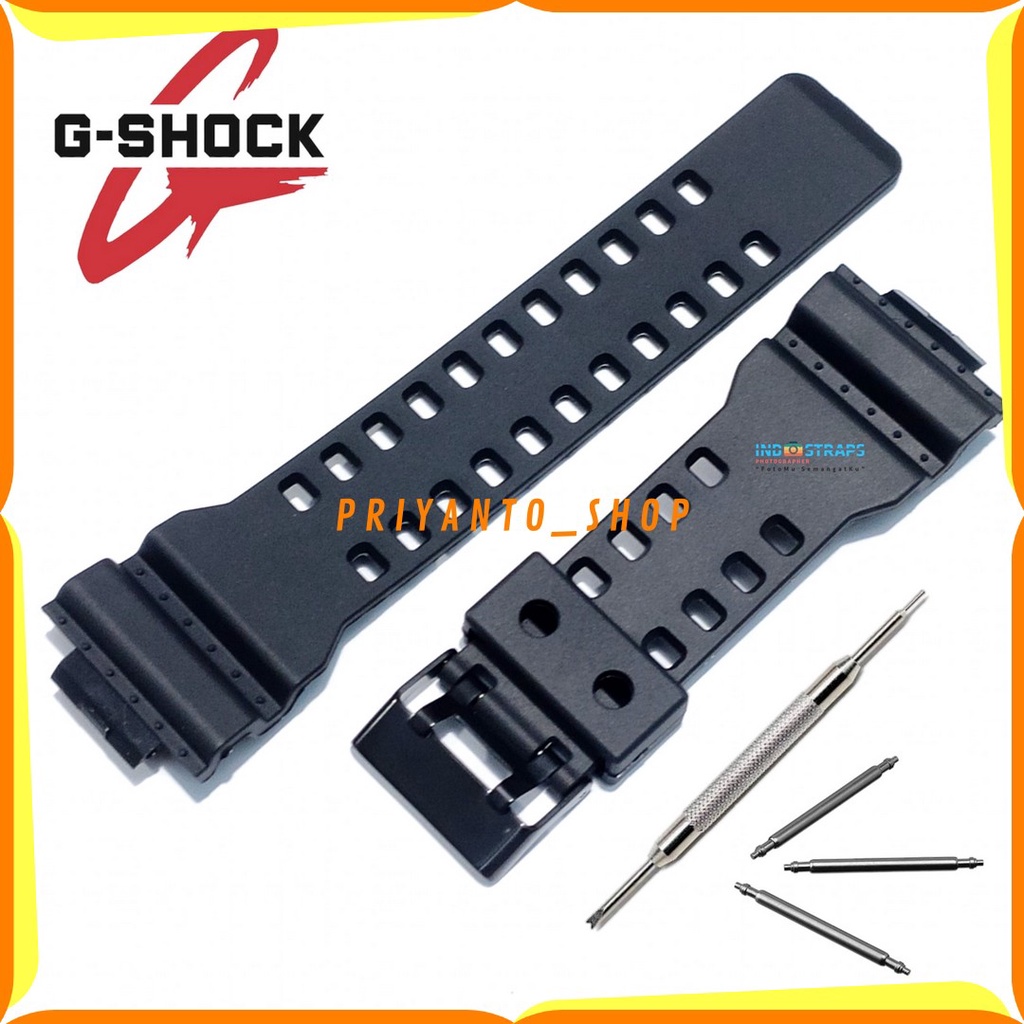 STRAP TALI JAM CASIO G-SHOCK GA-100 GA-110 GD-120 GA-300 GA-210 GA-150 BONUS PEN DAN REMOVER