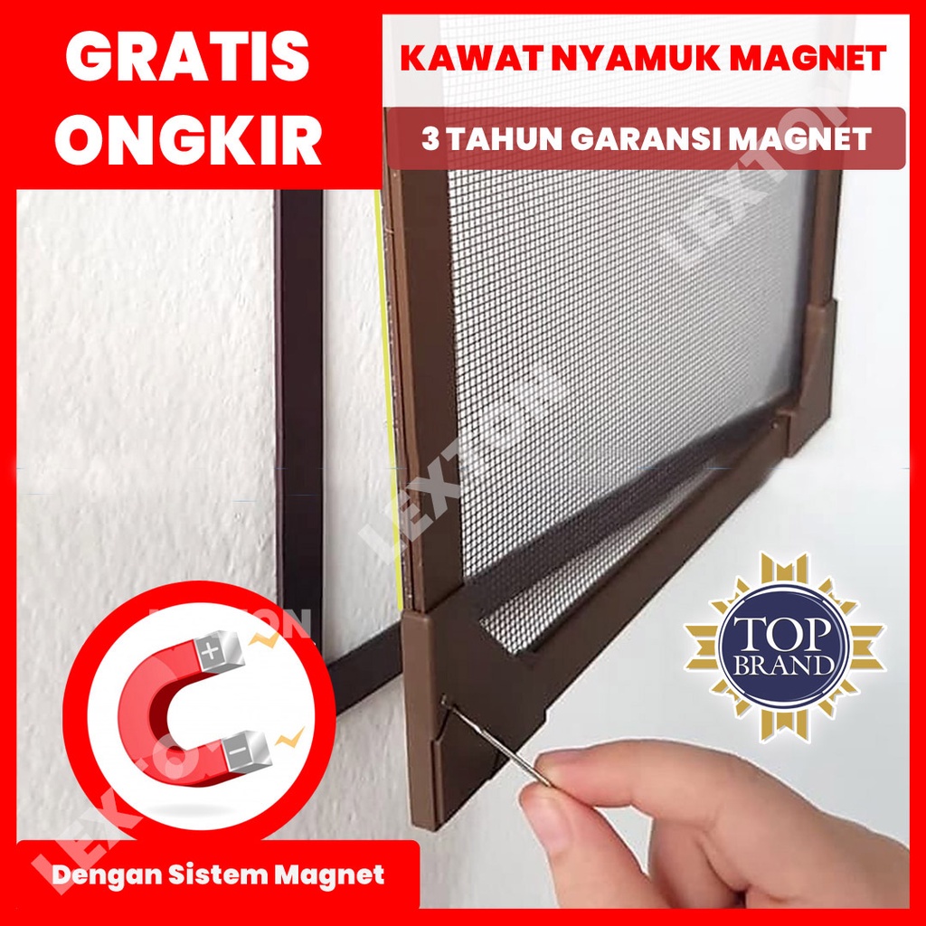 Kawat Nyamuk Magnet Kasa Nyamuk Magnet Kawat Jendela Ram Nyamuk Magnet