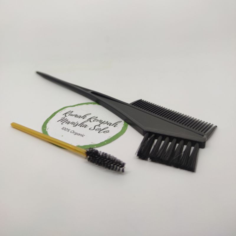 Set Sisir Semir / Cat Rambut dan Mascara Wand Sikat Bulu Mata Alis Kumis Jambang