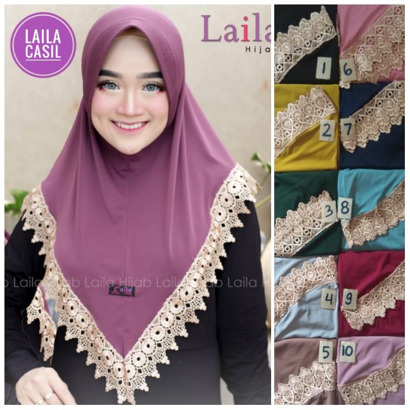 HIJAB INSTAN CASIL ORIGINAL BY LAILA HIJAB RENDA CASIL BEST SELLER