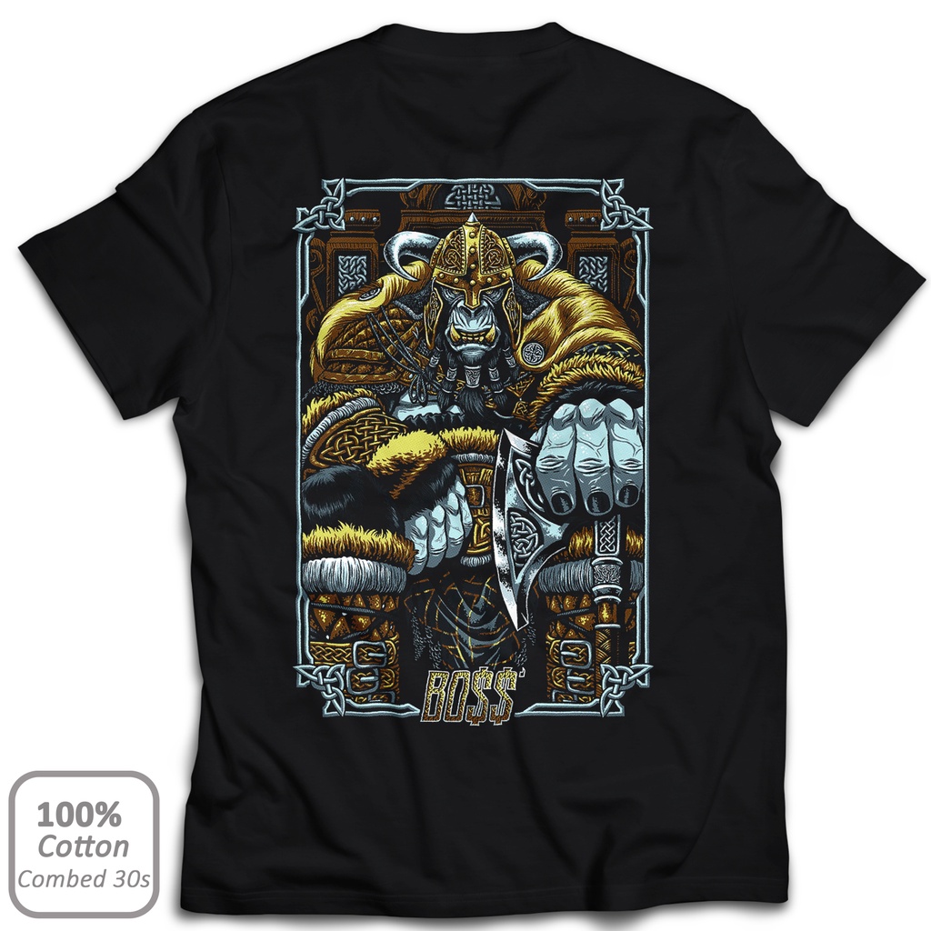 Kaos Pria Distro Original Cotton Combed 30s Boss Kong