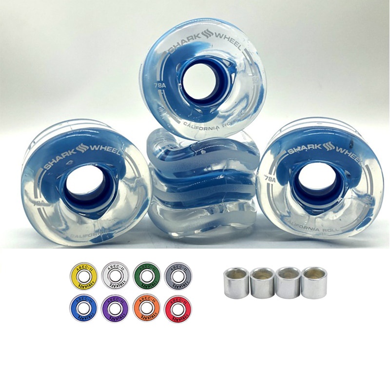 Pro SHR78A 4pcs Roda Skateboard 60mm Dengan bearing Kecepatan