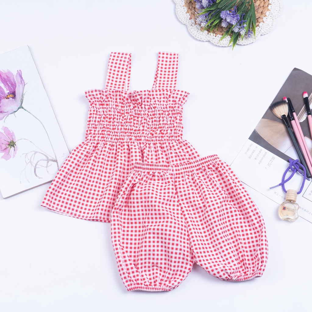 IL - SETELAN ANAK AFINA ANAK PEREMPUAN / SETELAN TARTAN BABYDOLL BALITA