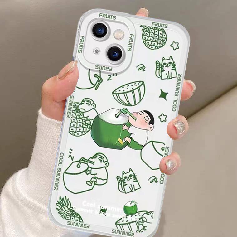 Soft Case Silikon TPU Transparan Motif Anak Laki-Laki Untuk IPhone 14 12 13 6 6S 7 8 Plus X XS XR 11 Pro Max