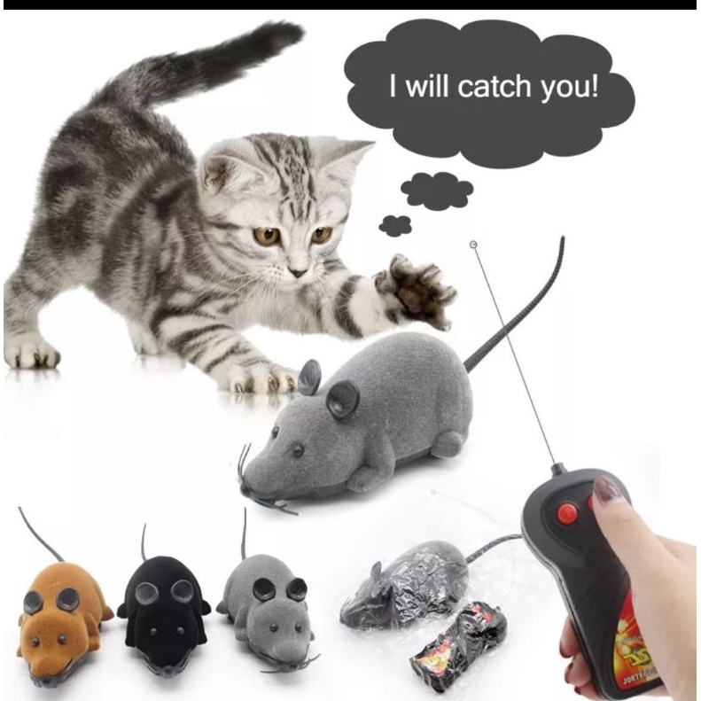 GRATIS TIKUS NYIT Tikus remote robot mainan kucing kitten cat pet anjing remot bergerak mice prank lari