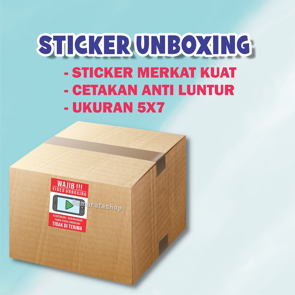 

Sticker Pengiriman Paket Wajib Video Unboxing Isi 100