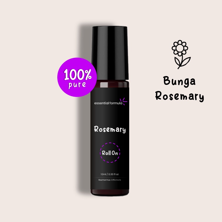 10ml Organic Rosemary Essential Oil Roll On Daun Rosemary Murni 100%