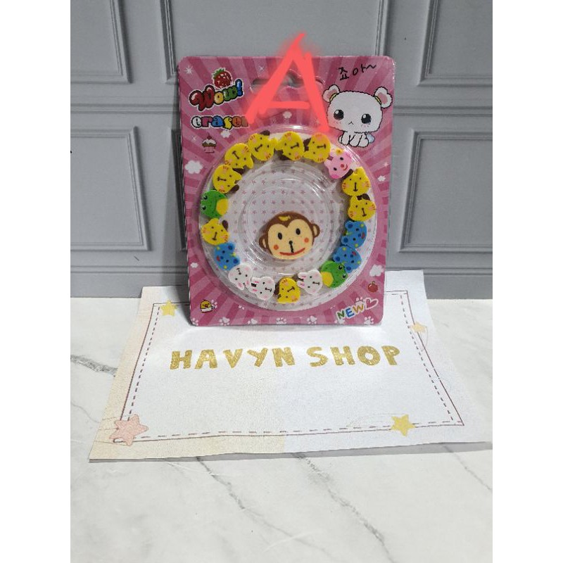 penghapus lingkaran lucu imut/stip fancy/hapusan anak-A