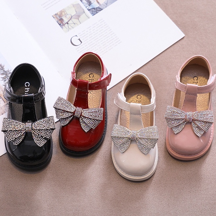 Sepatu Anak Perempuan PU Leather Loafers JANE Import size 21 - 30