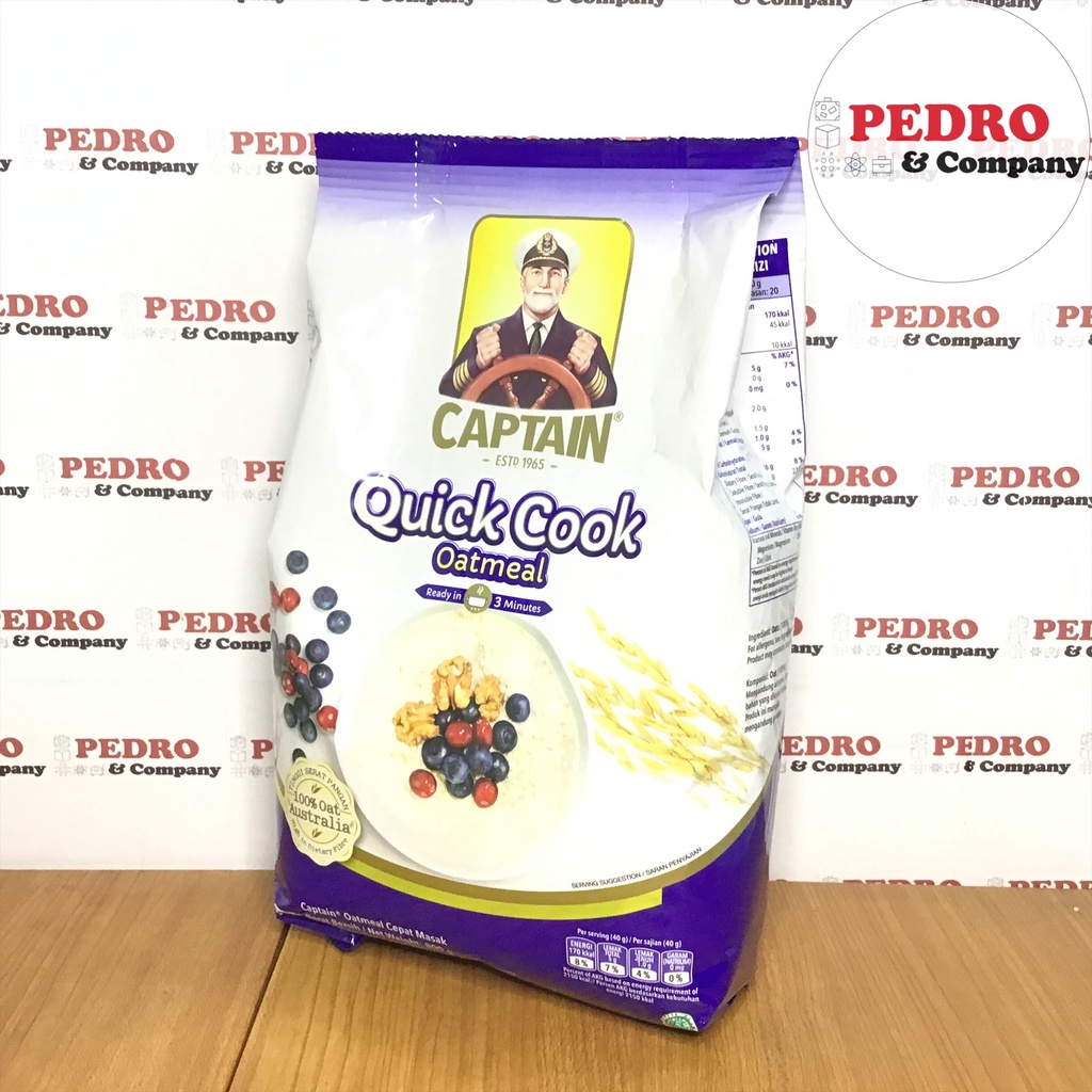 

Captain oats quick cook oatmeal 800 gram - sereal sarapan breakfast