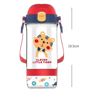 TOMOR waterbottle with snack case 440ml BPA FREE T3007