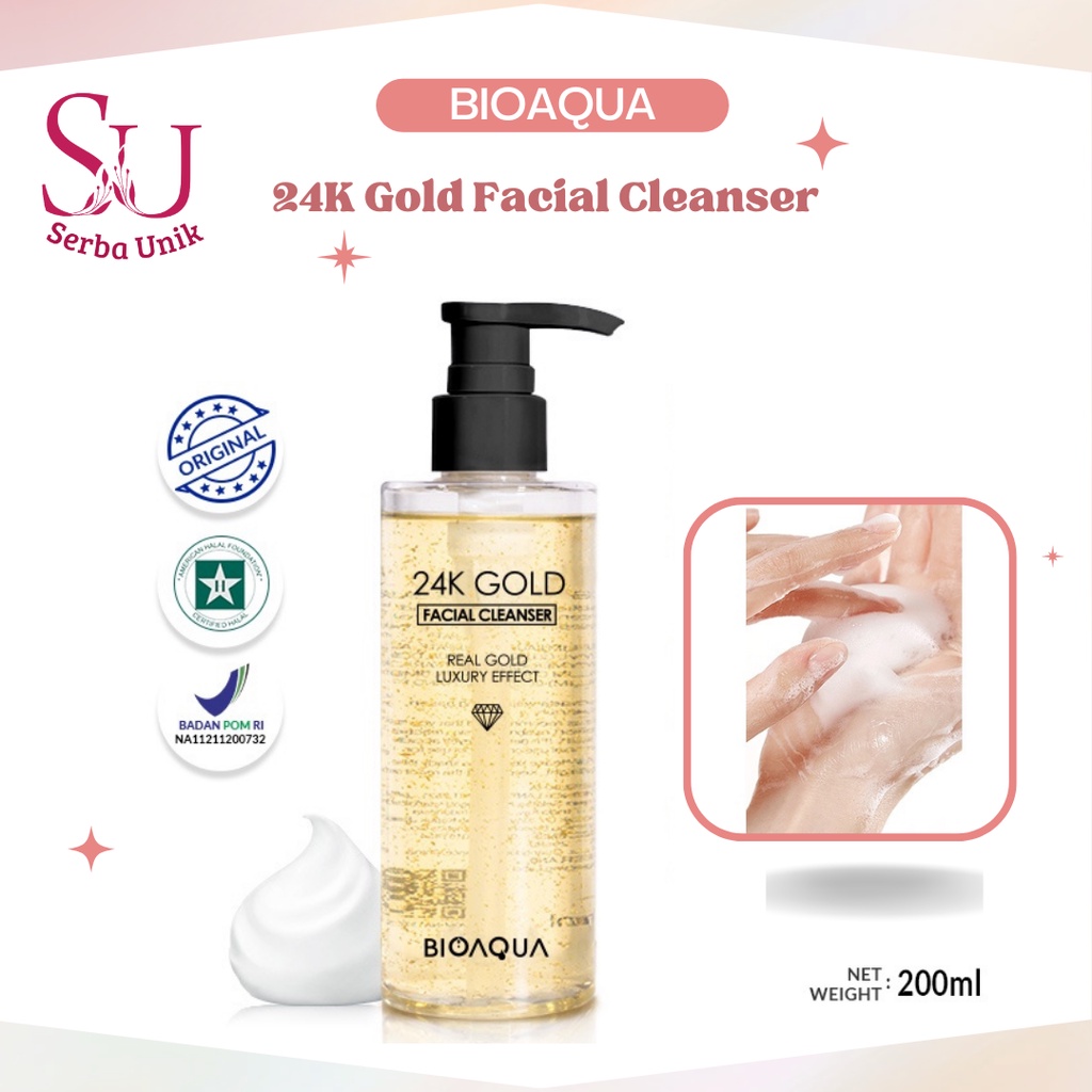 Bioaqua 24K Gold Facial Cleanser 200ml / Pembersih Wajah