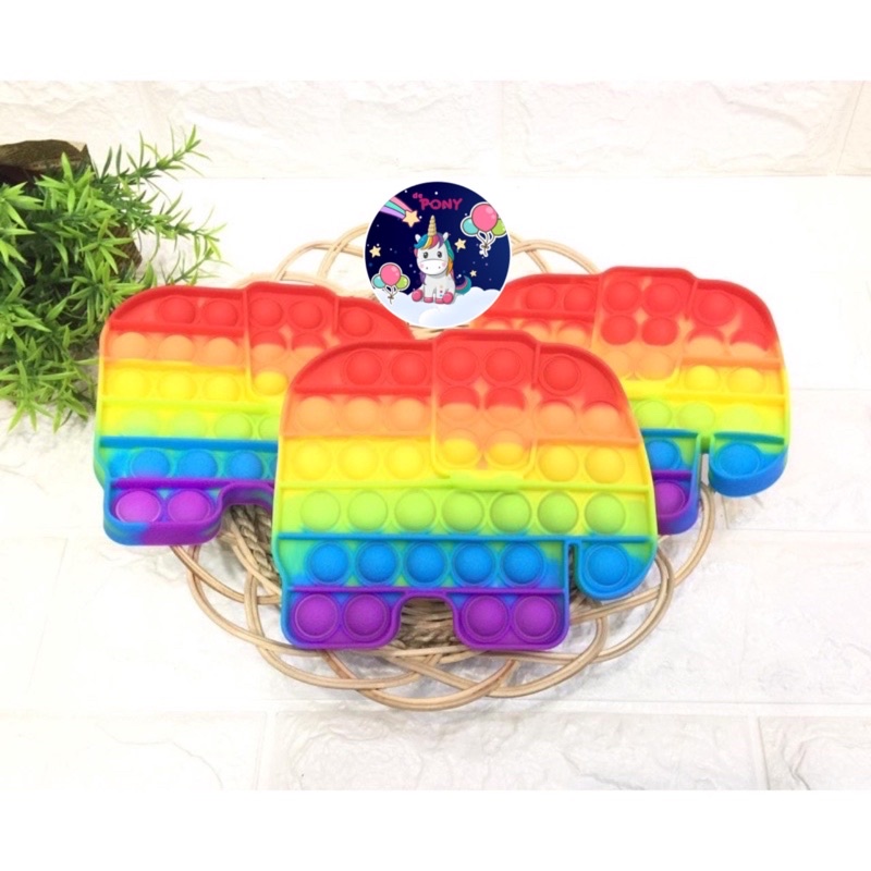 POP IT FIDGET/mainan viral tiktok/mainan pop it/mainan sensorik-Elephant Rainbow