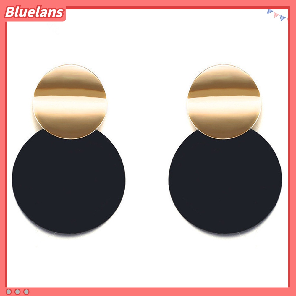 Anting Stud Matte Bentuk Disk Irregular Untuk Hadiah Ulang Tahun Wanita