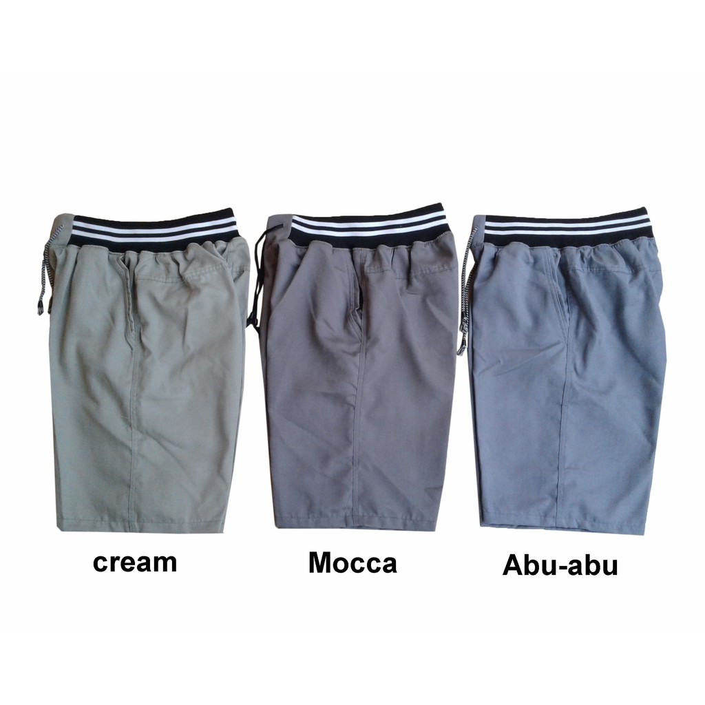 Celana Pendek Chino Polos / Celana Pendek Pria Distro / Celana Kolor Chino Pinggang Elastis