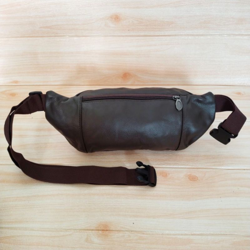 Tas jeep waistbag kulit asli bergaransi