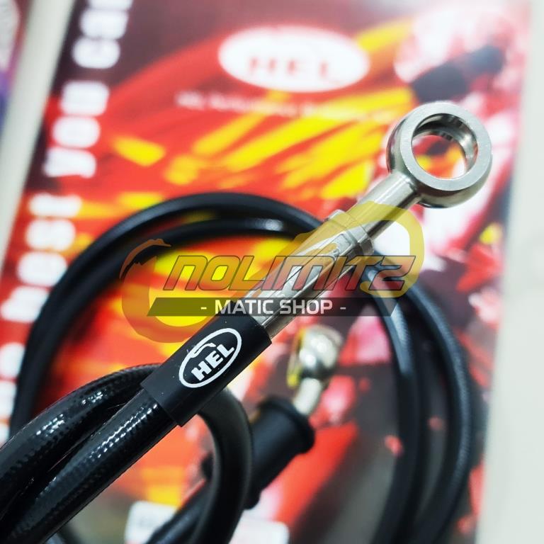 Selang Rem Brake Line Racing HEL Infinit Hitam Kawasaki Ninja 150 RR