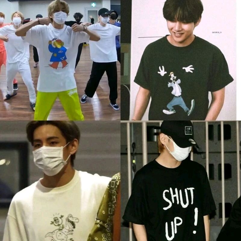 (PO) V of BTS wore T shirt Taehyung.(official)