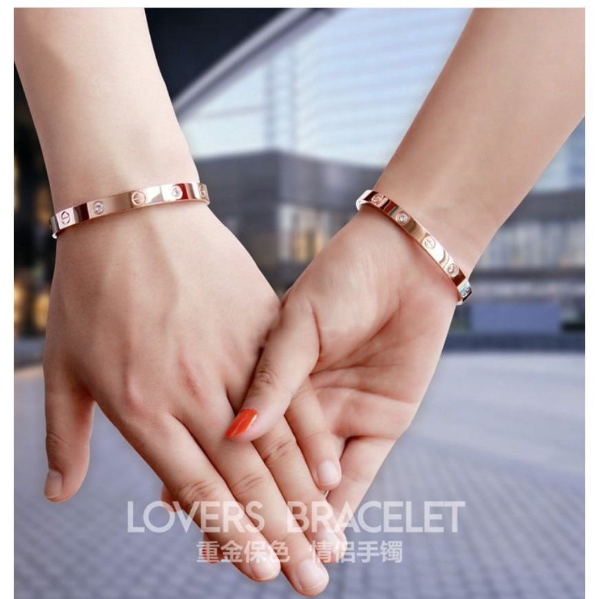 Gelang Tangan SKRUP DIAMOND Lapis Emas Korea Eropa Fashion Bangle Bracelet Model 2X POLISH!!