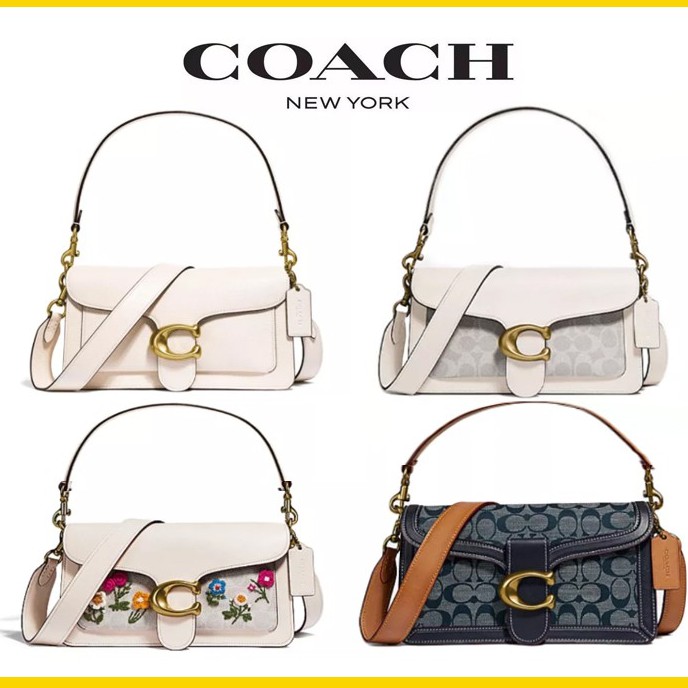 Coach Tabby Shoulder Bag 26 Signature Canvas with Floral Embroidery