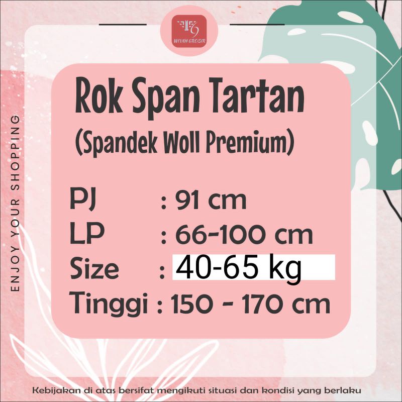 ROK SPAN TARTAN PREMIUM / ROK SKIRT SPAN DEWASA /TERBARU ROK SPAN TARTAN KOTAK 2022 /ROK PANJANG KOREAN STYLE