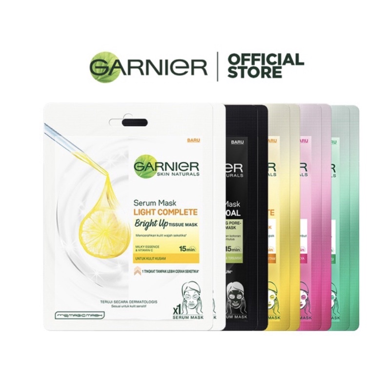 GARNIER SERUM MASK Sakura water glow / Bright up / Sakura / Lemon