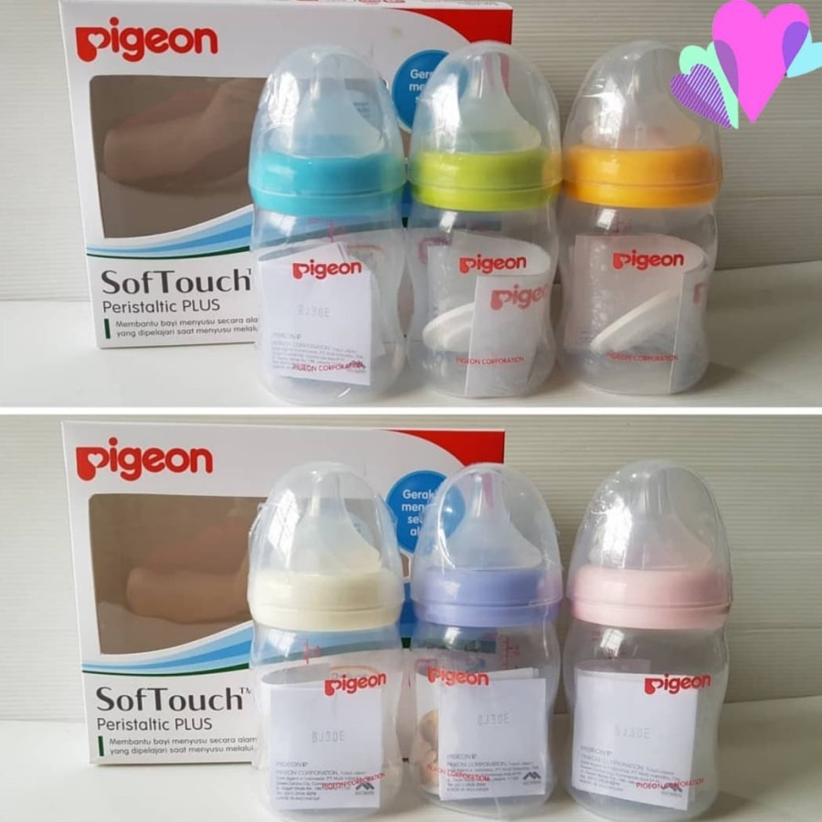 Promo Buy 2 Free 1 Botol Pigeon Wide Neck 160 ml (3 pcs)