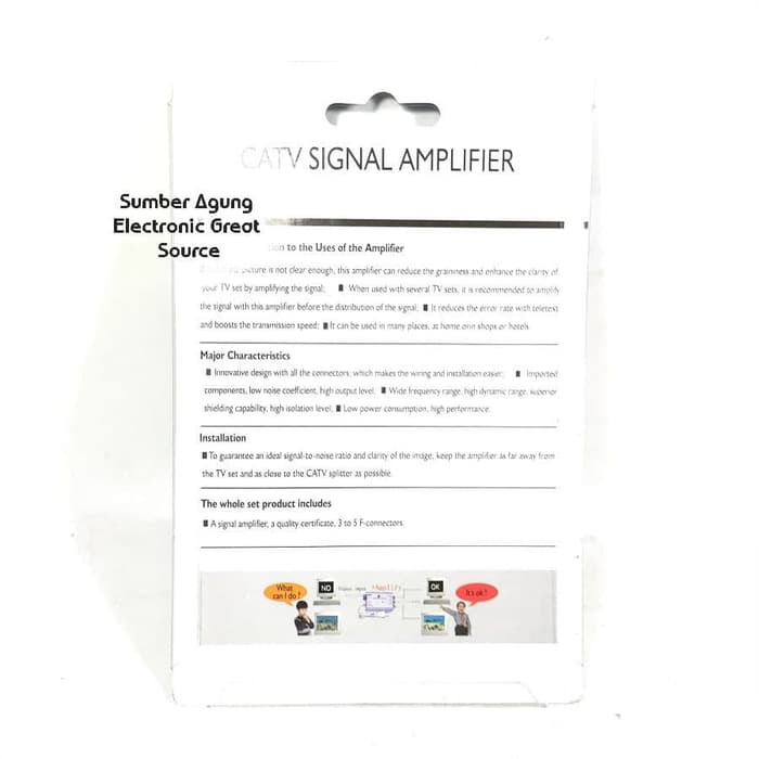 Penguat Sinyal TV CATV 3 Output Broadband Signal Amplifier SHIBEI