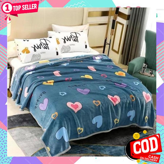 Selimut Bulu Halus Dewasa Selimut Bulu Polos Perlengkapan Rumah Selimut Korea W7K6 Selimut Bulu Halu