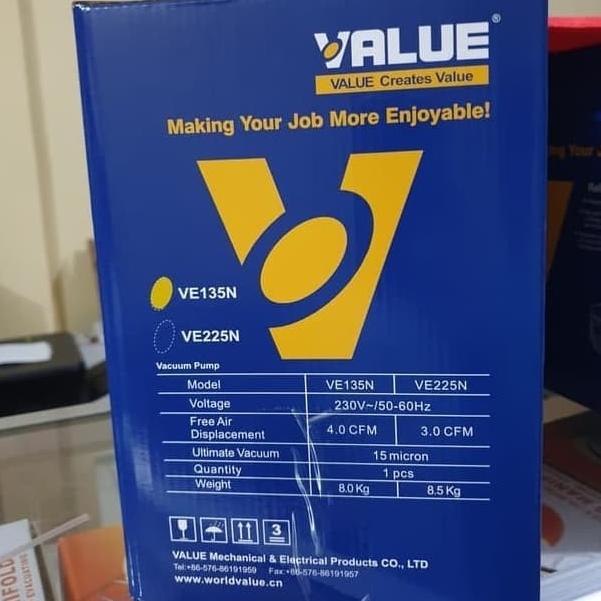Vacuum Pump "Value" Ve135N / Pompa Vacum Ve 135 N/ 1/3 Hp / 1/3 Pk