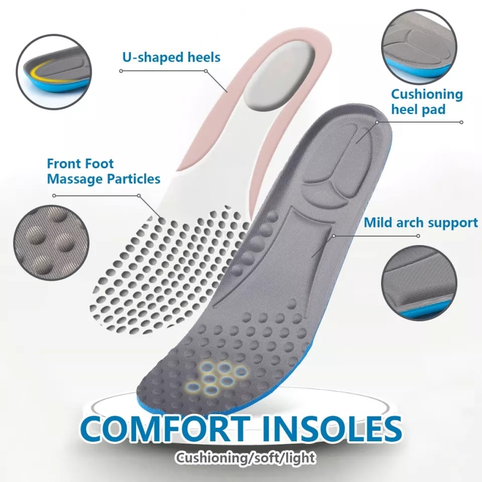 TERBARU INSOLE SEPATU PRIA DAN WANITA ALAS SEPATU SOL SEPATU EMPUK INSOLE SEPATU RINGAN BANTALAN SEPATU EMPUK INSOLE SEPATU OLAHRAGA ALAS SEPATU IMPORT
