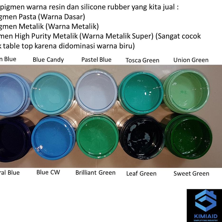 Terbaik Pigmen Resin 100 Gr -  Pewarna Resin - Cat Epoxy Resin Bening - Silicone Rubber -  Resin Ben