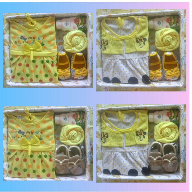 Kado Bayi Baru Lahir/Parsel Sambang Bayi -CEWEK-Kuning