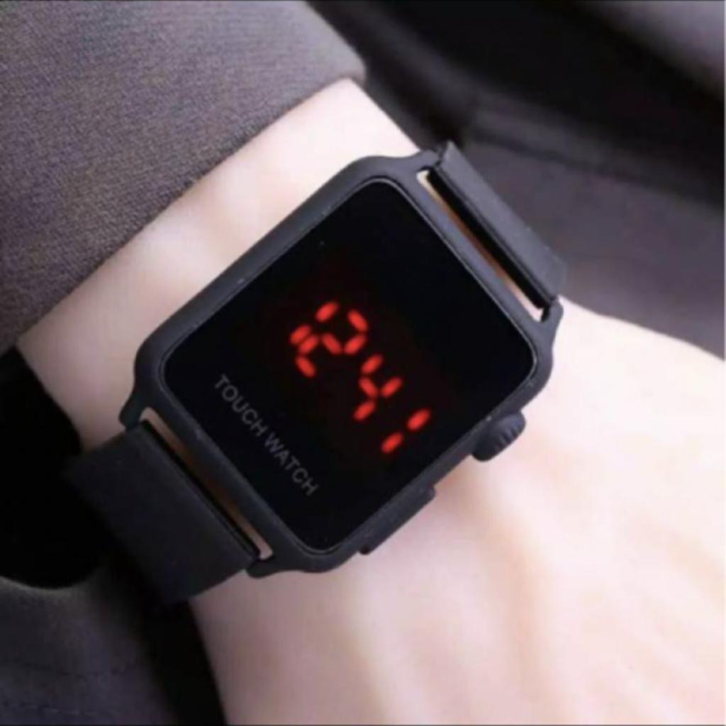 Cod Bayar Tujuan  Jam Tangan Pria Touch Screen Digital Rubber / Ready 5 Warna