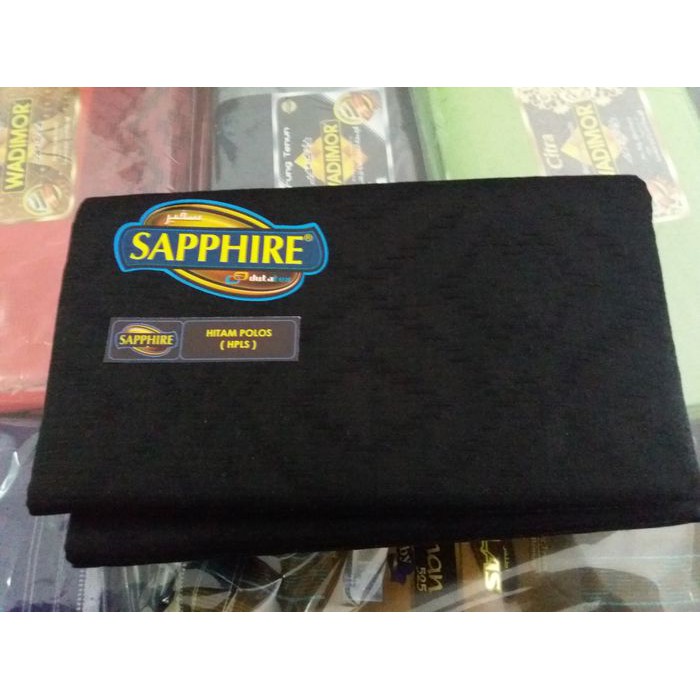 Sarung Tenun Sapphire Polos HITAM dan Polos PUTIH