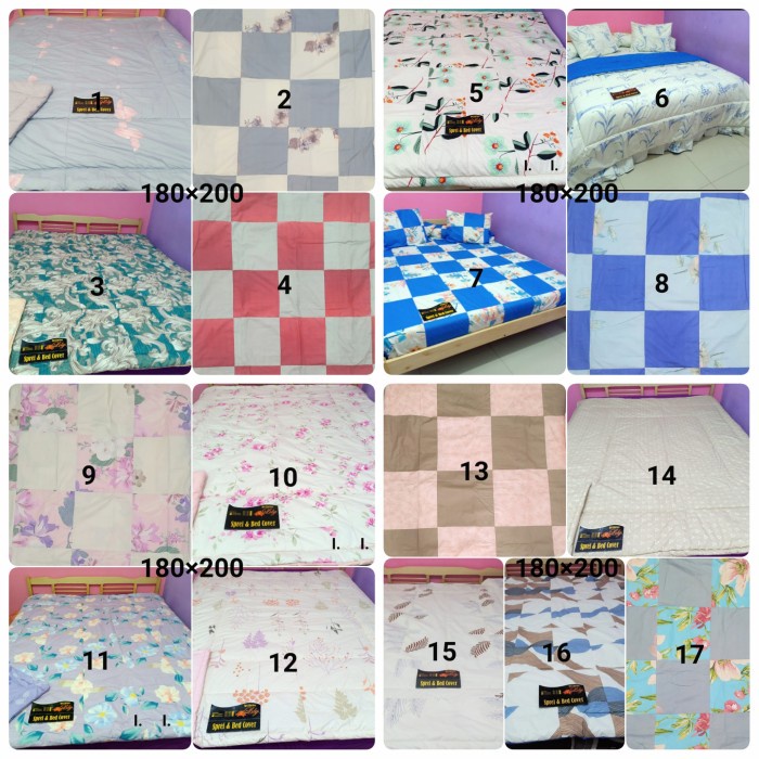 Sprei & Bedcover Premium Sprei Perca My Love 180×200 King Size Kasur No 1 Tinggi Standar