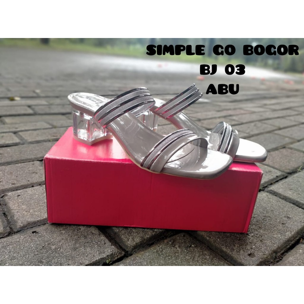 SENDAL KACA WANITA - SANDAL HAK KACA TERBARU 2021 BJ-03 SIZE 37-40