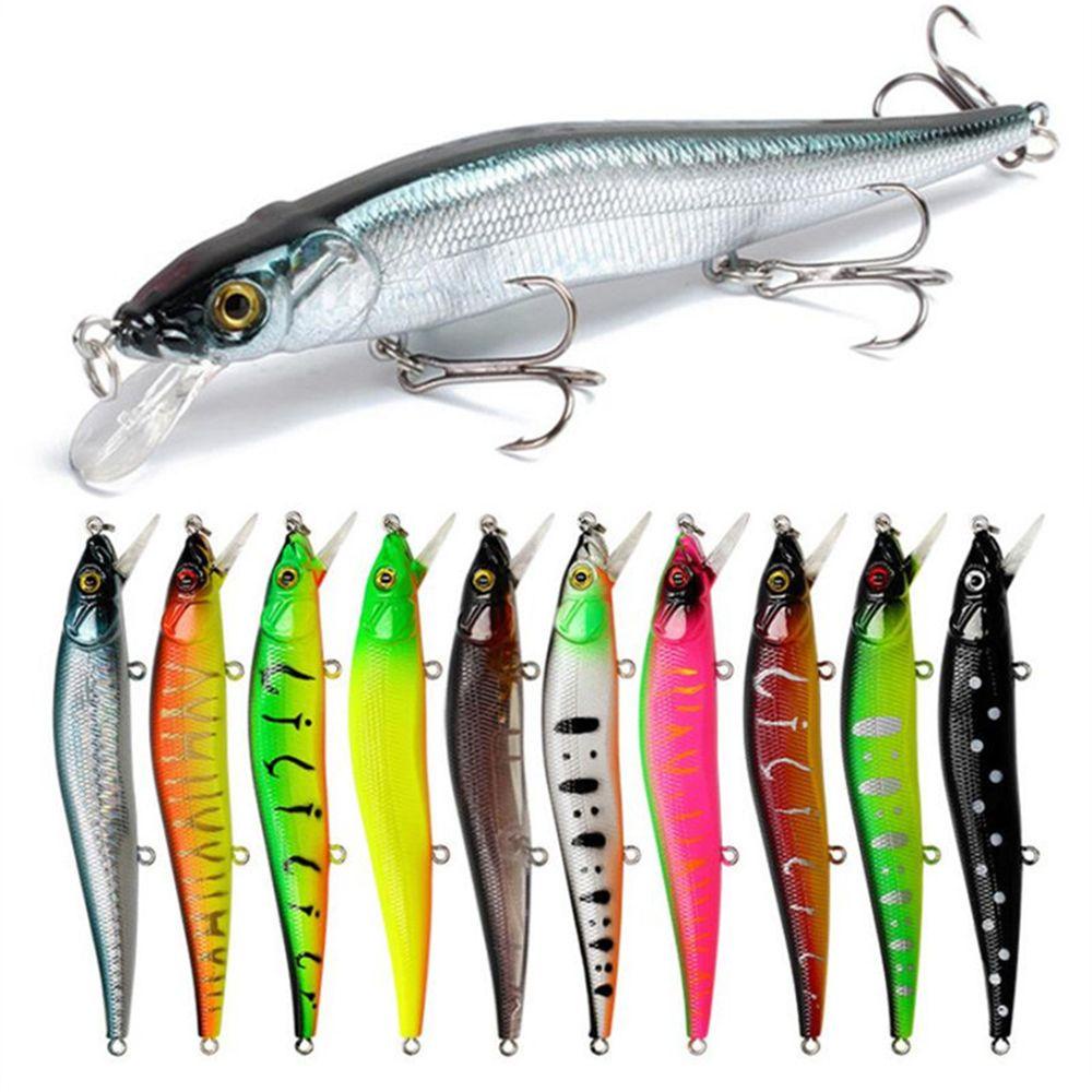 Top 11.5cm 14g Pemikat Pancing 3D Eyes High Hit Rate Hard ABS Bentuk Ikan Kecil