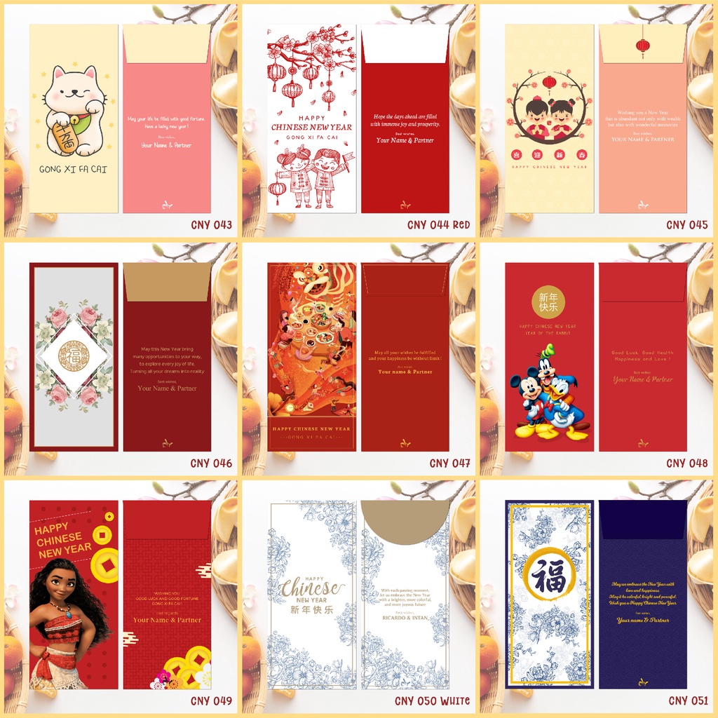 

Custom Angpao Imlek | Angpau Chinese New Year | Ampao Sincia | Amplop Uang THR (CLV CNY Collection 6)