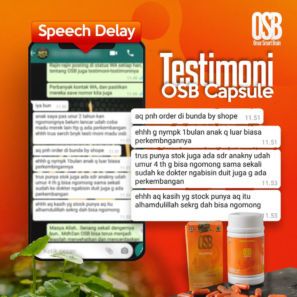 OSB Vitamin Otak Anak dan dewasa Omar Smart Brain Kapsul 100 % Produk Asli &amp; Original