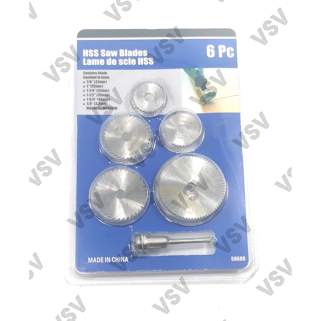 Mini Saw Mata Gergaji HSS Circular Saw Mini Grinder Mini Disc Drill Set 6Pcs
