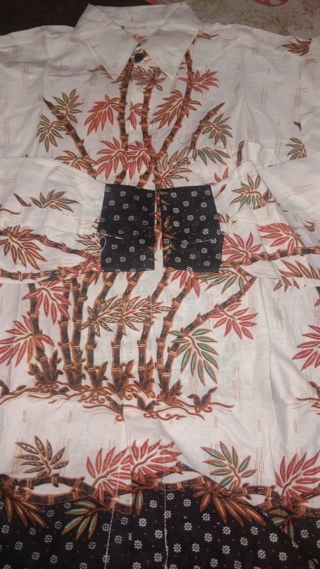 Batik Couple Keluarga Sania Ruffle Ori Ndoro Jowi Dnt Motif Bambu Putih