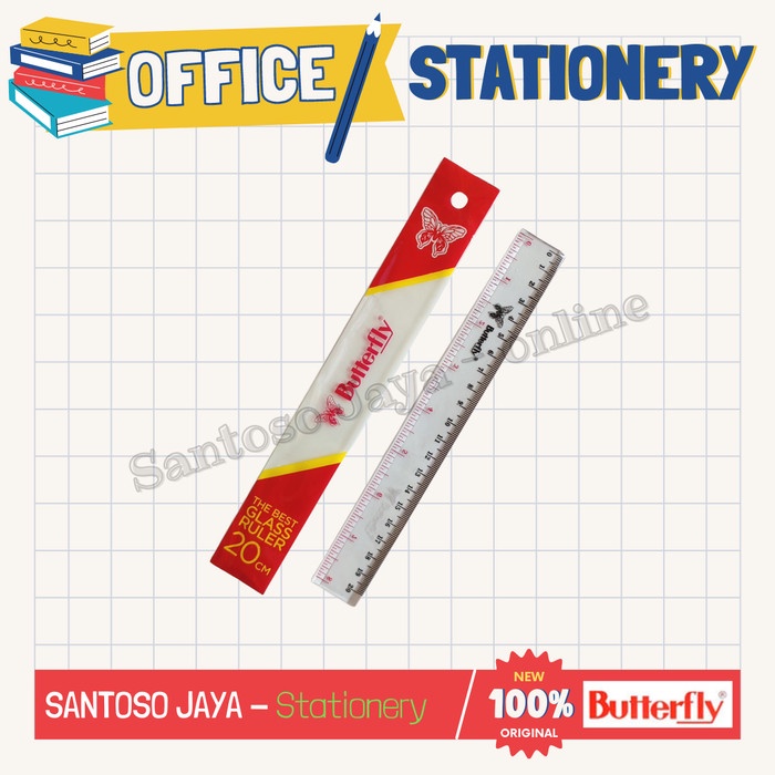 

Penggaris BUTTERFLY 20 cm - Ruler BUTTERFLY 8 inch