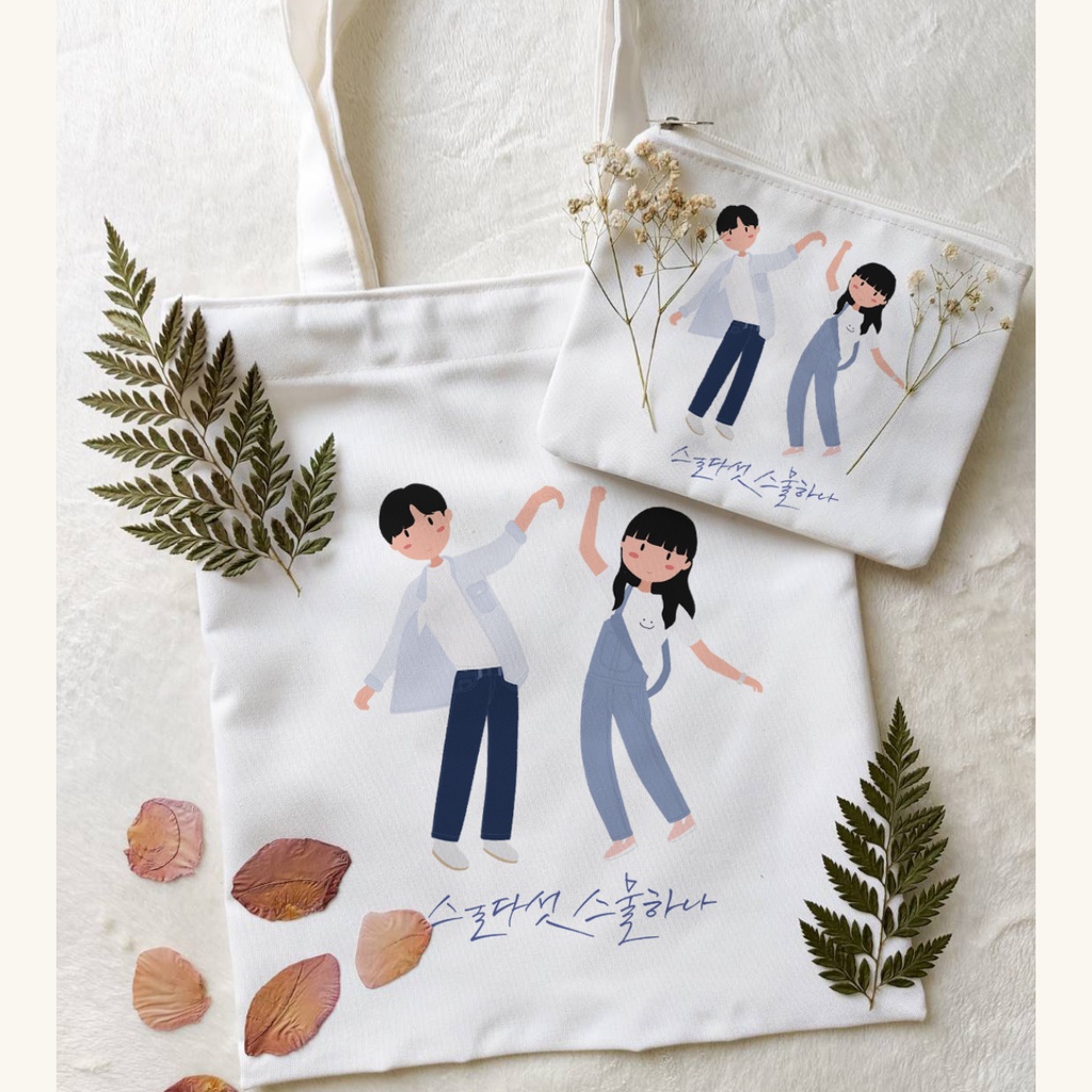 TWENTY FIVE TWENTY ONE VER. 3 TOTE BAG + PENCIL CASE DRAMA KOREA / DRAKOR KIT / DRAMA KOREA FANKIT /