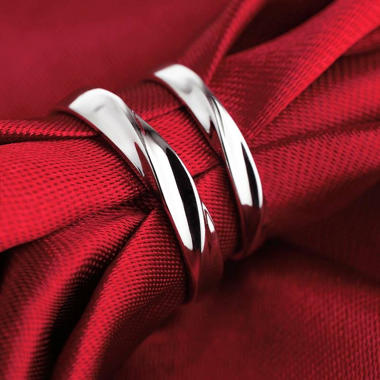 Cincin Kawin Pria Wanita Silver 925 Sepasang Wedding Ring Murah Nikah Lamaran Perak Cincin Hitam Mur